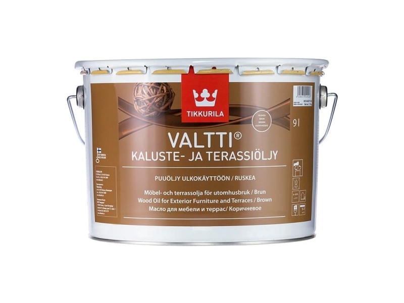 Træolie Tikkurila Valtti Terrace Oil, brun, 9 l