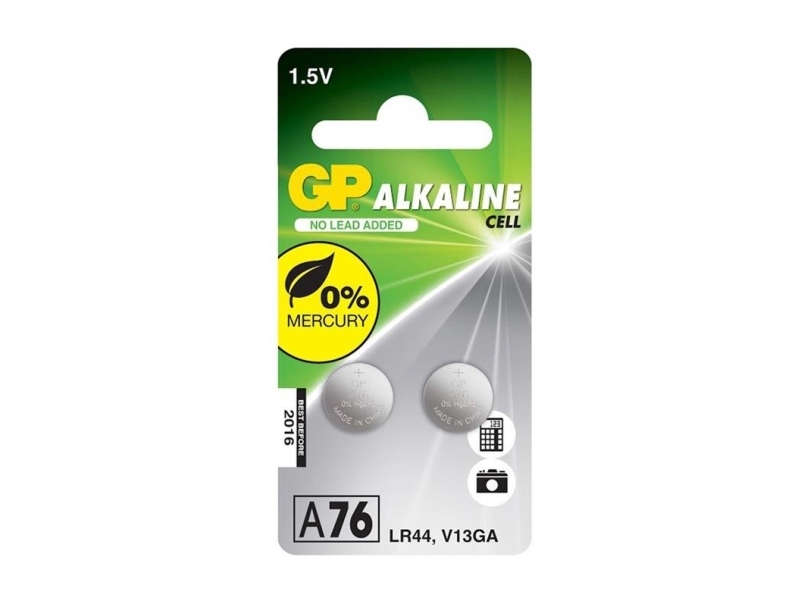 Batteries Gp A76f-U2. Lr44. 2Pce