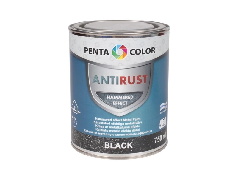Pentacolor PAINT PENTAC ANTIRUST HAMMERED BLK 750ML