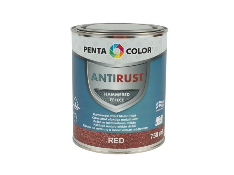Pentacolor PAINT PENTAC antirust hamret rød 750 ml