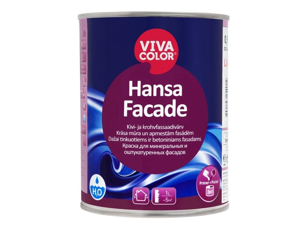 Vivacolor Facade Paint Hansa Facade 0,9L La-Alus
