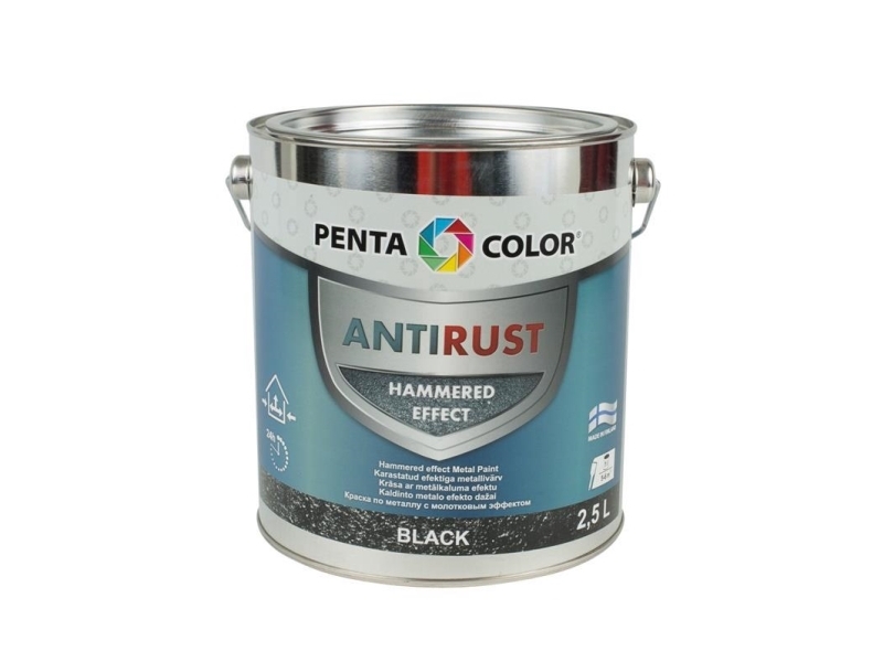 Pentacolor PAINT PENTAC antirust hammeret sort 2,5L