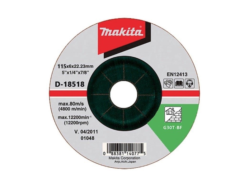 Makita Grinding Disc Stone 125X6x22.23Mmd-18518
