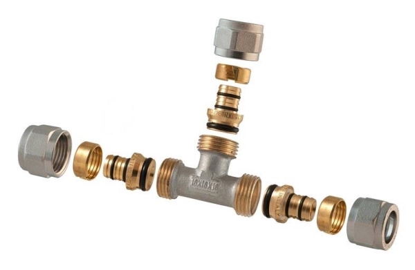 Tdm_Brass Demountable Threaded Tee 1445E 20X20x18