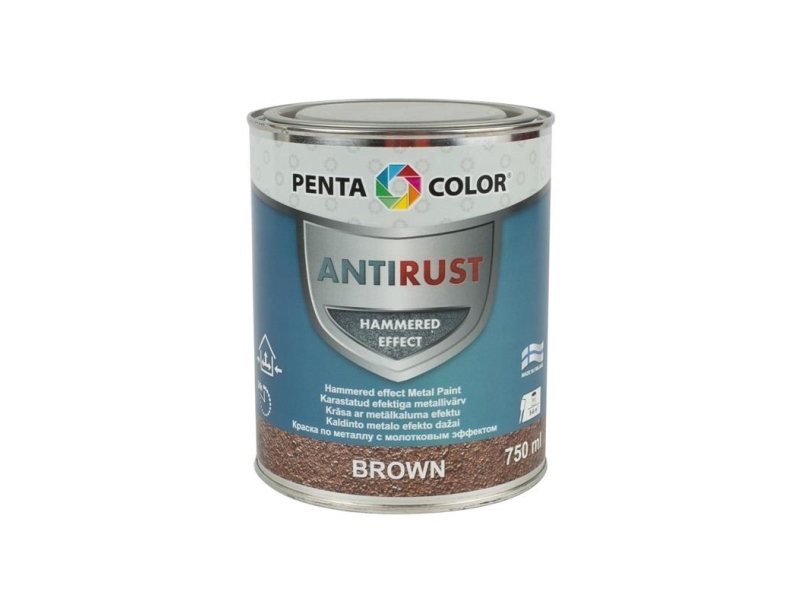 Pentacolor PENTAC ANTIRUST hammerlak farvebrun 750 ml