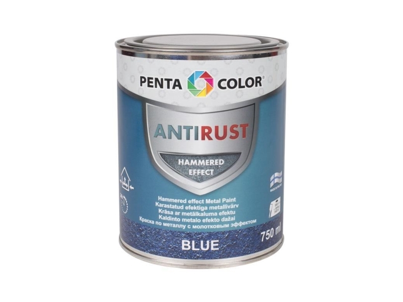 Pentacolor PAINT PENTAC antirust hammered blå 750 ml