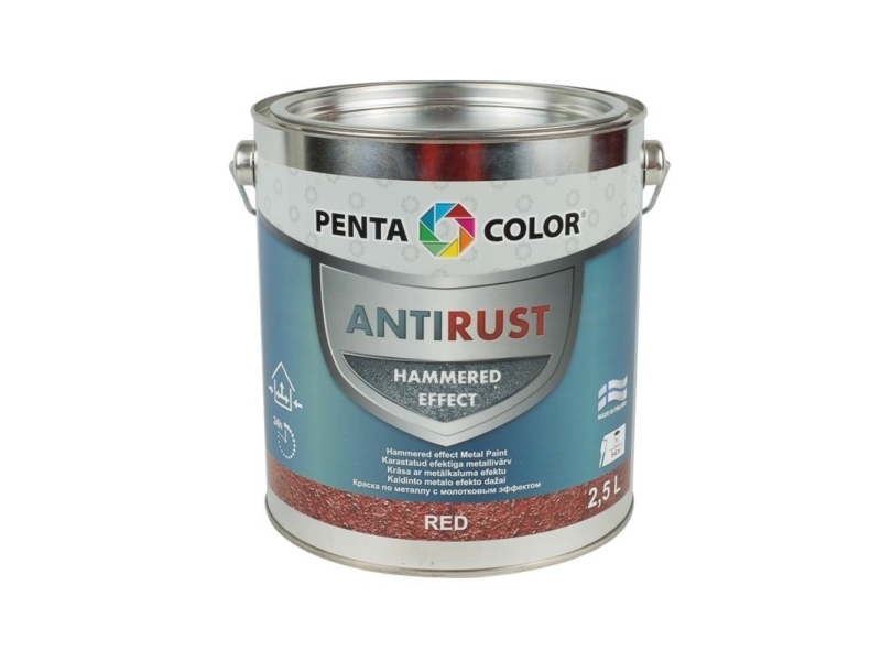 Pentacolor PENTAC ANTIRUST Hammerfarve rød 2,5 l