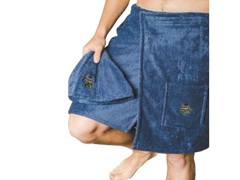 Namu_Tekstil Embroidered Sauna Apron 55X150 Blue