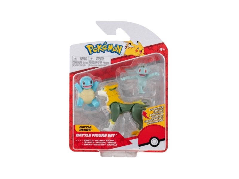 Pokémon Battle Figure 3 Pack - Squirtle, Machop, Boltund | Leksaker - Figurer & Dockor - Actionfigurer | GameStuff