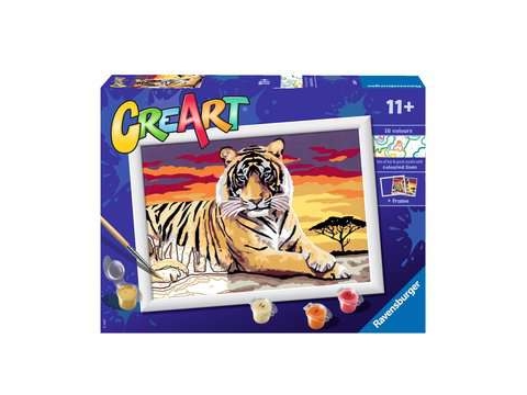 Ravensburger Creart Majestic Tiger Farg Ingår Pojke/flicka Farg Efter Nummer Set
