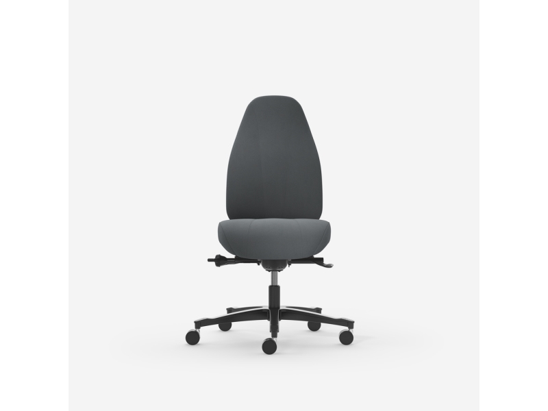 Kontorstol Malmstolen Classic 7000 Høj ryg, Grå