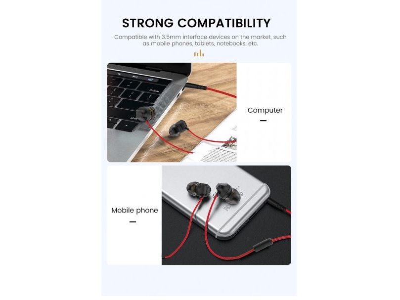 Somostel Sms-Cs04 In-Ear Hovedtelefoner Blå