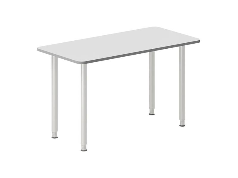 Schreibtisch Dna, Hellgrau 1200X600 Mm I-Beine/Schwarz