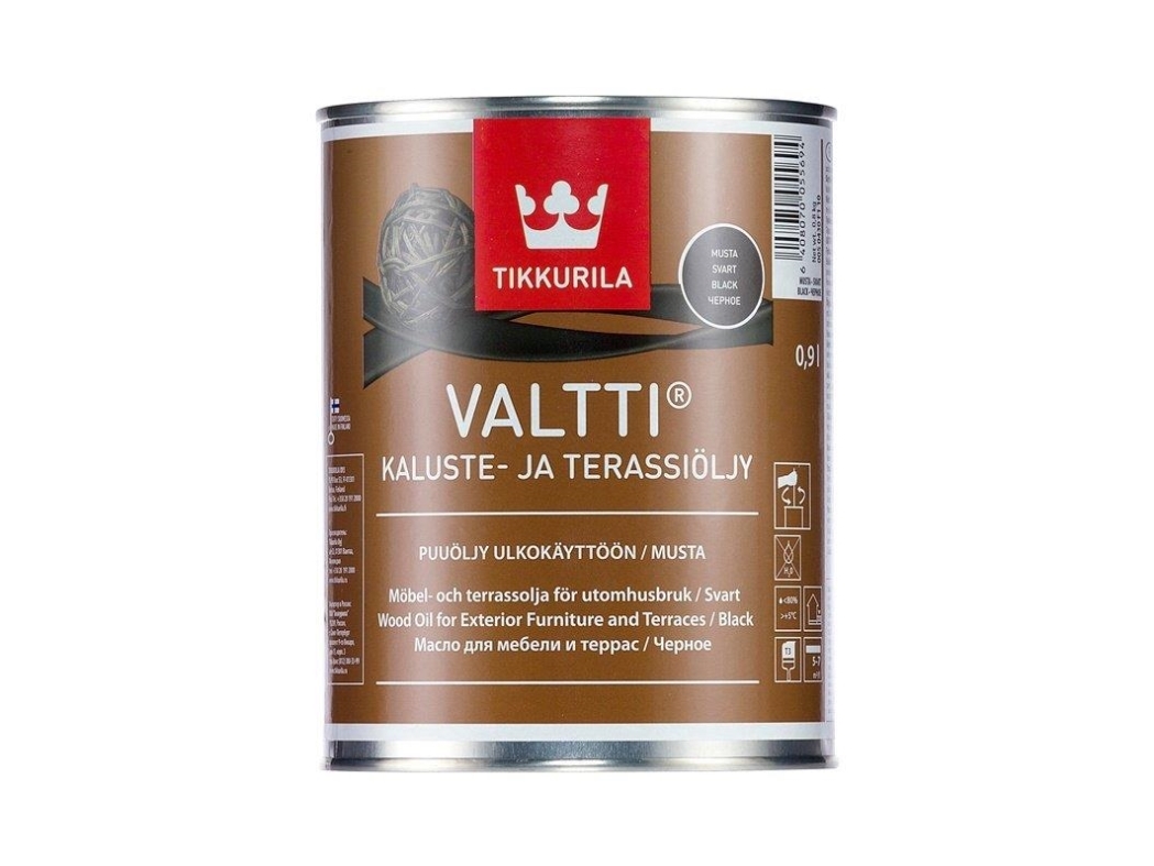 Tikkurila VALTTI Møbel- og terrassedækning SORT 0,9L
