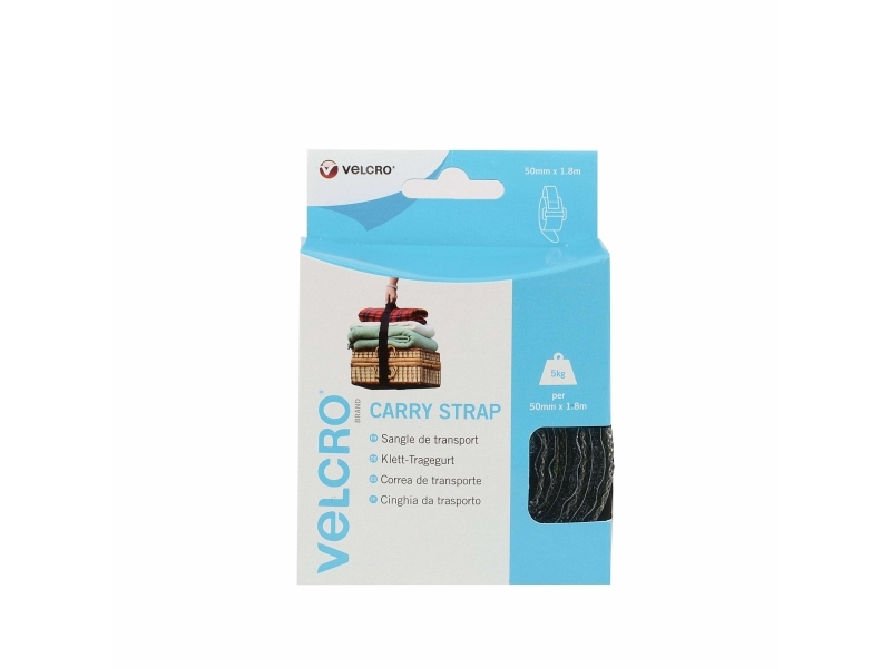 Velcro VEL-EC60326, Svart, 50 mm, 1,8 m, 1 styck, Låda | EL Artiklar - Vägar & tillägg - Övriga | GameStuff