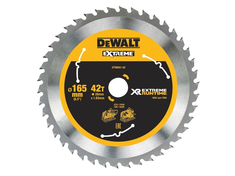 DeWALT XR Extreme DT99561-QZ - Cirkelsågblad - 165 mm - 42 tänder | Elverktyg - Sågblad - Cirkelsågsklinga | GameStuff