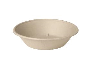 Skål Rund 800 Ml Ø194x48 Mm Brun Bagasse Ff Natur,8 Pk X 40 Stk/Krt