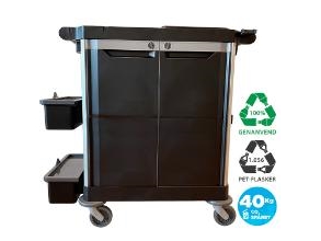 Rengøringsvogn Nordic Recycle Trolley 2.0 - Str. M - Med Dobbeltdør