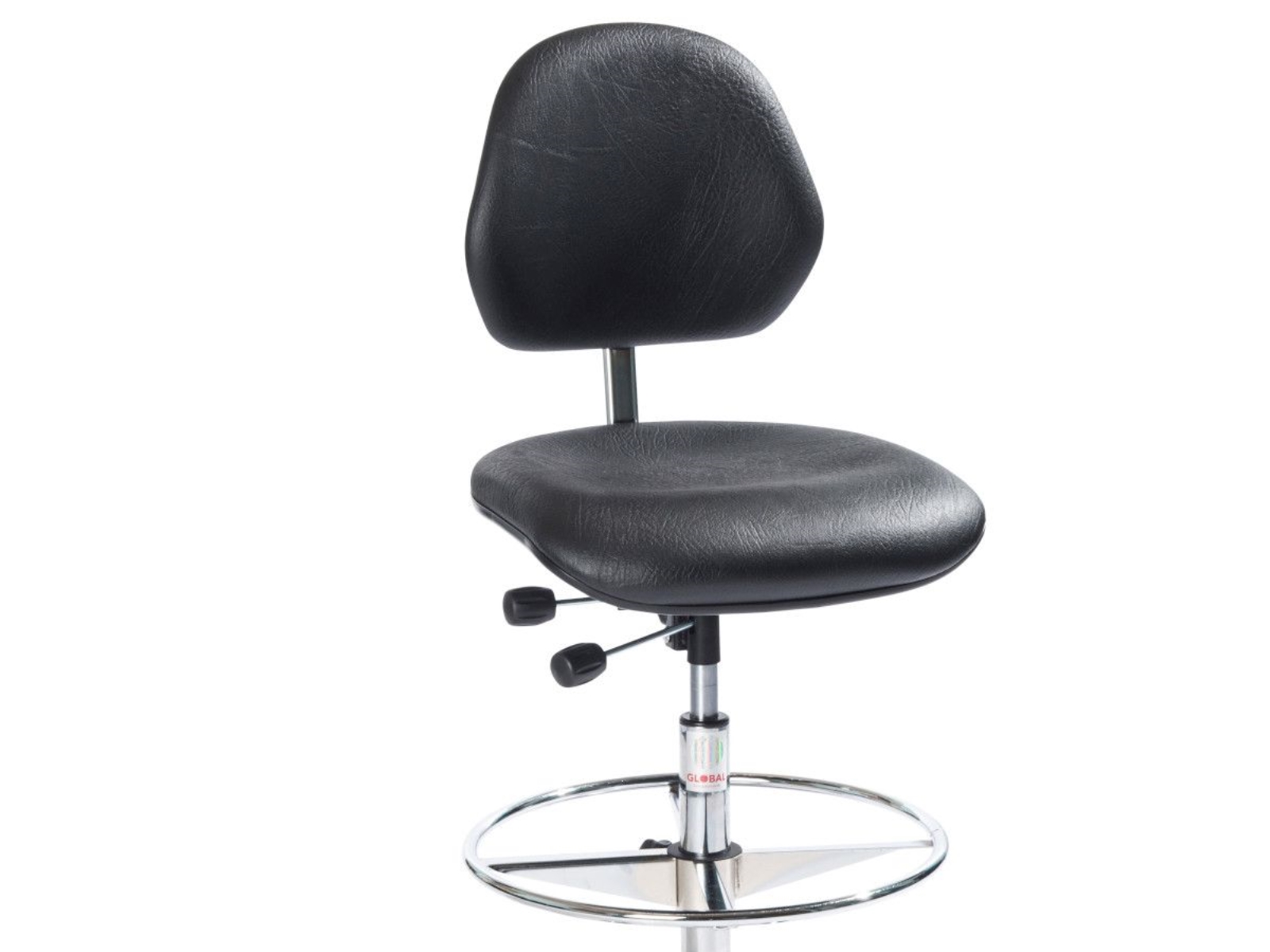 Industristol Aktiv ESD, sort, kunstlæder, høj