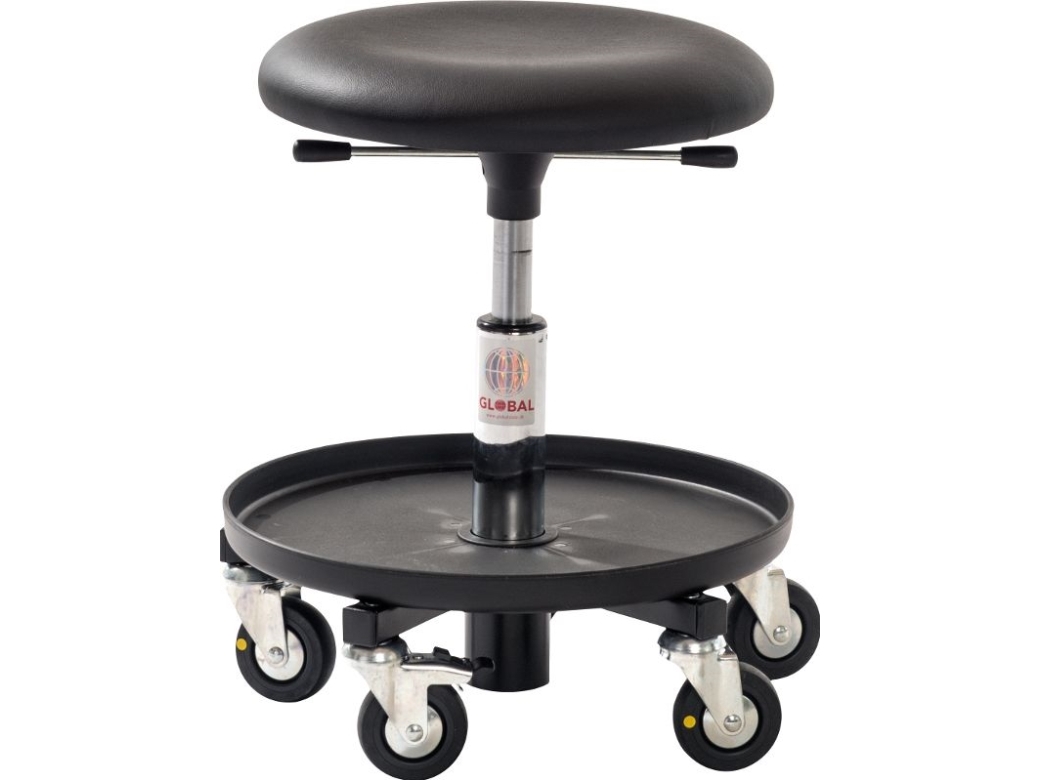 Arbejdsstol ESD med sort kunstlæder