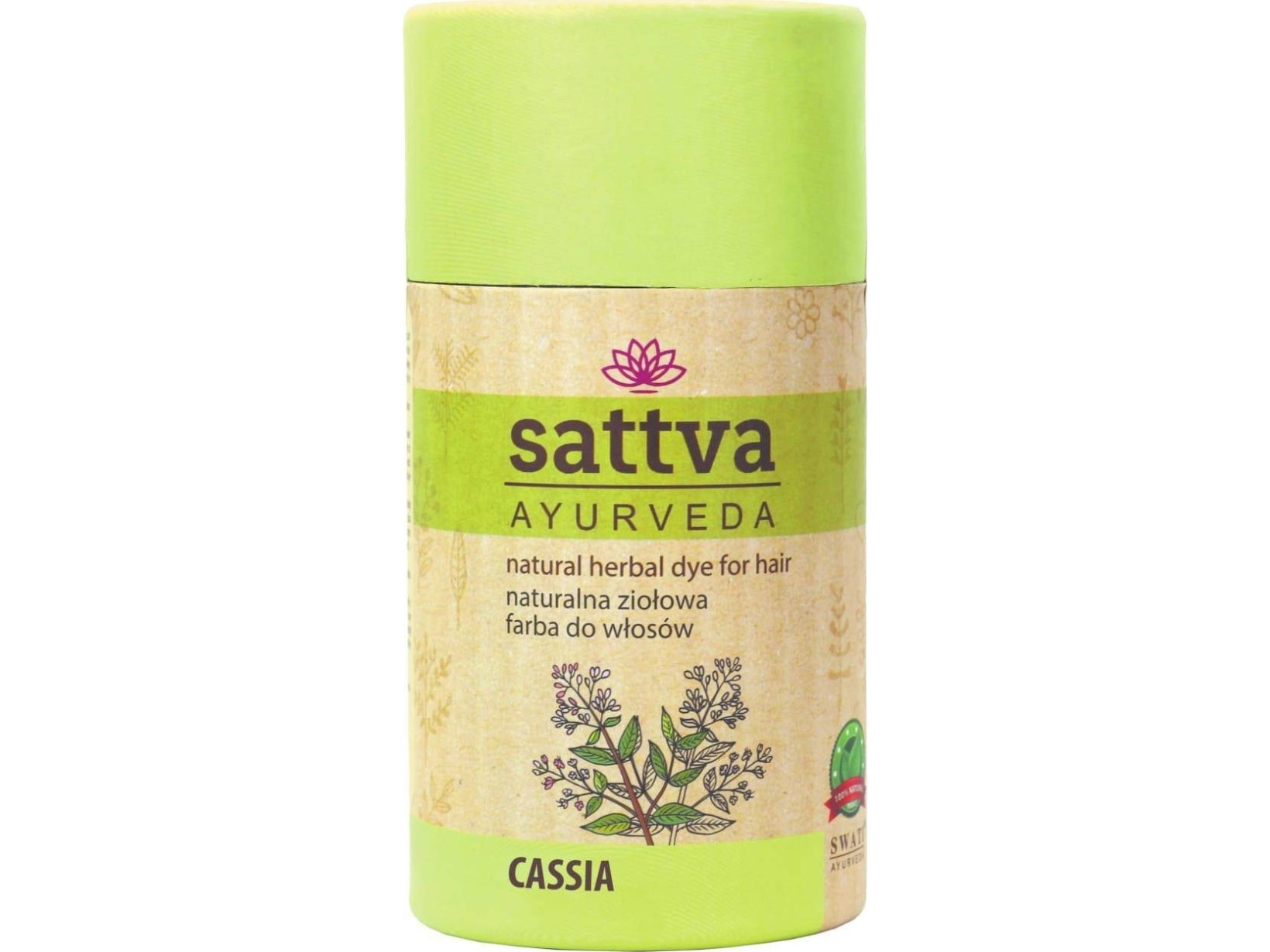 Sattva SATTVA Natural Herbal Dye til hår, Neutral Cassia, 150 g