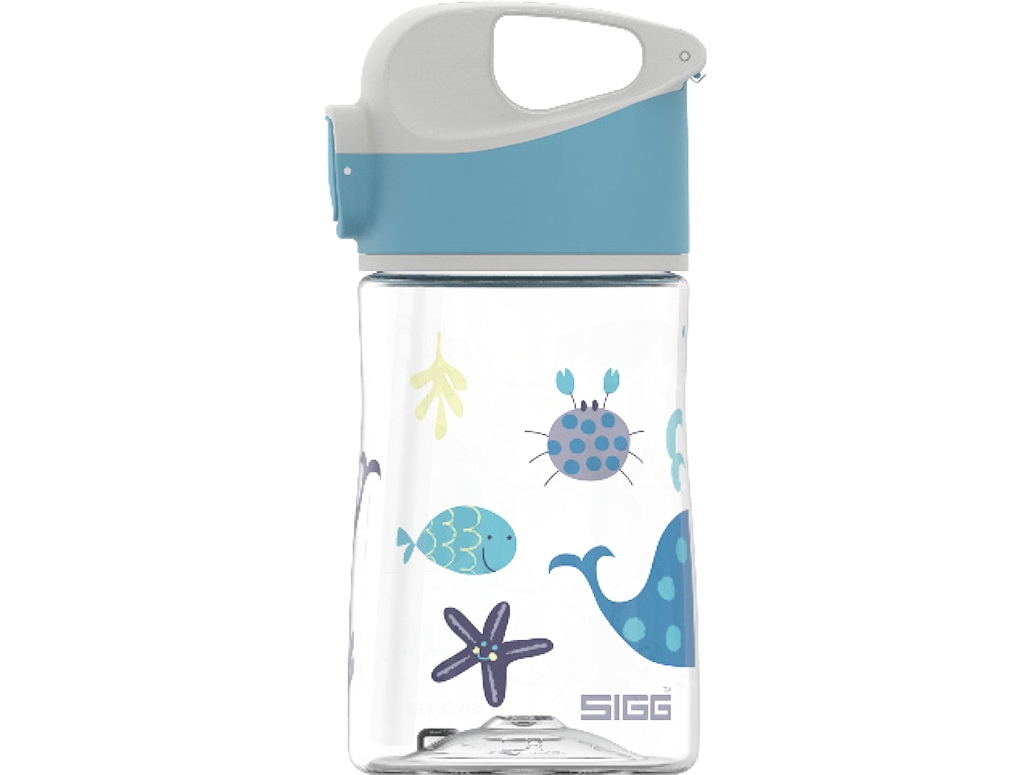 SIGG Miracle Ocean Friend, 350 ml, Daglig användning, Blå, Grå, Transparent, Tritan, Pojke/flicka, Mönstrad | Utomhus - Camping - Flaskor och vattenflaskor | GameStuff