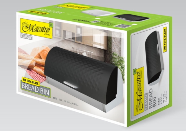 Maestro Brød-Boks Sort Mr-1676 (Mr-1676-Black)