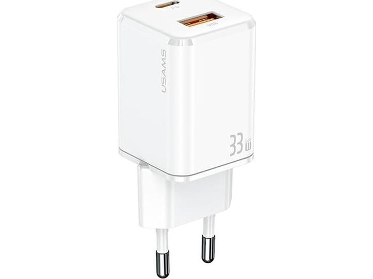 Usams T43 Oplader 1X Usb-A 1X Usb-C 3 A (6958444972107)