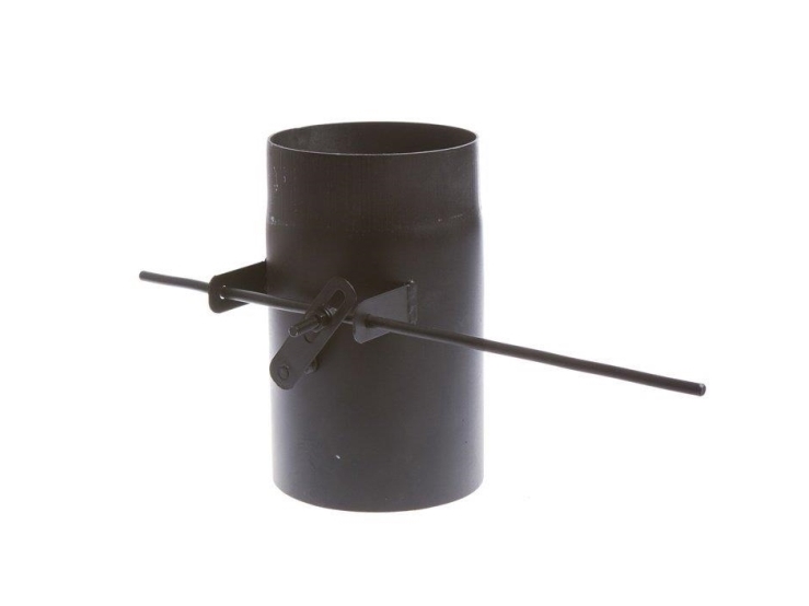 Wadex Flue D160/2Mm 0.25M Black Wth Flap