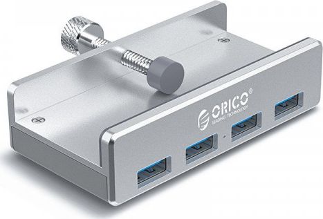 Allnet All-Usb3-Hub-4-Clip, Usb 3.2 Gen 1 (3.1 Gen 1) Type-A, Usb 3.2 Gen 1 (3.1 Gen 1) Type-A, 5000 Mbit/S, Silber, 1 M, Usb