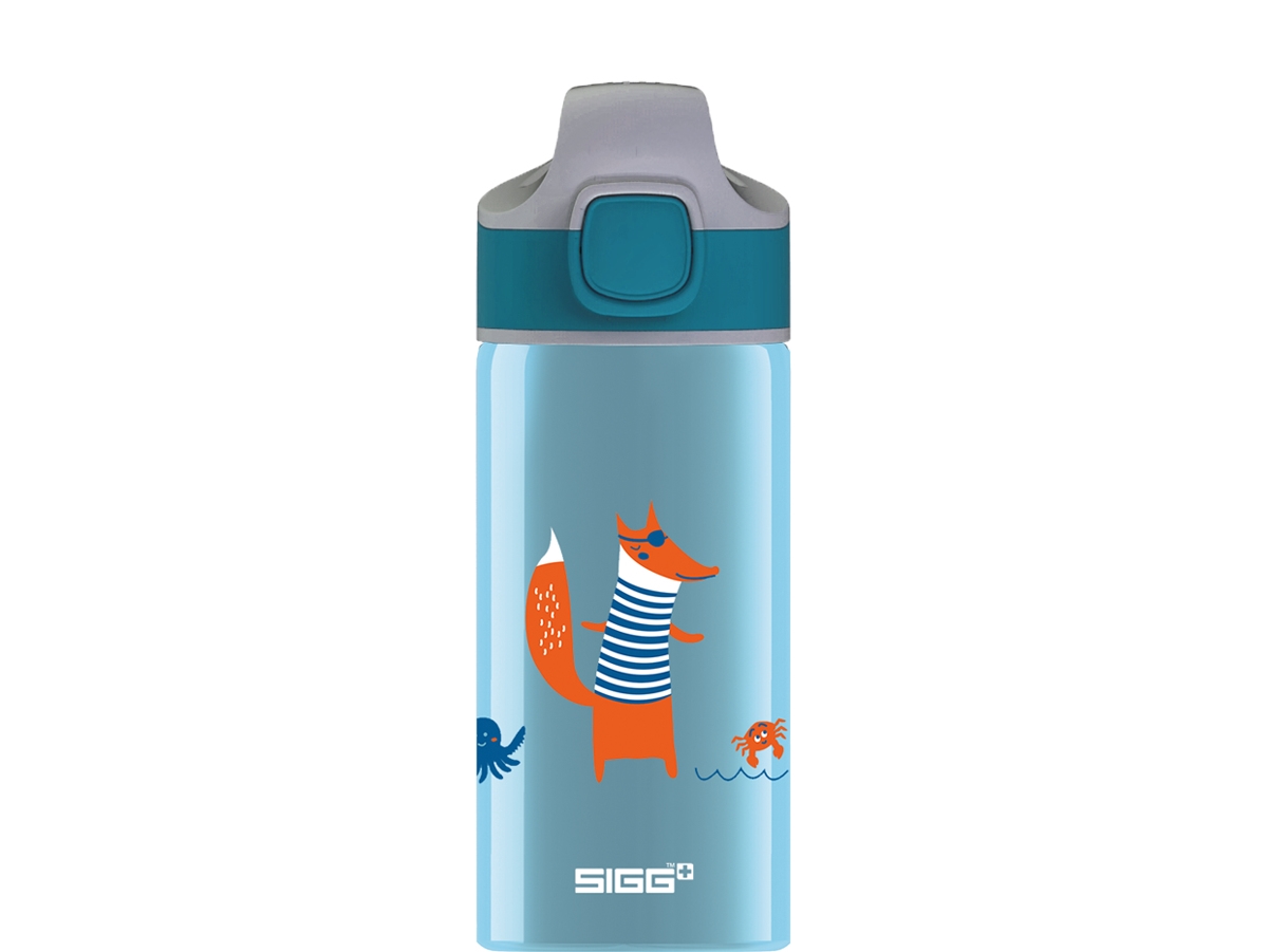 Sigg Miracle Fox, Tägliche Nutzung, 400 Ml, Aluminium, Blau, Junge/Mädchen, Muster