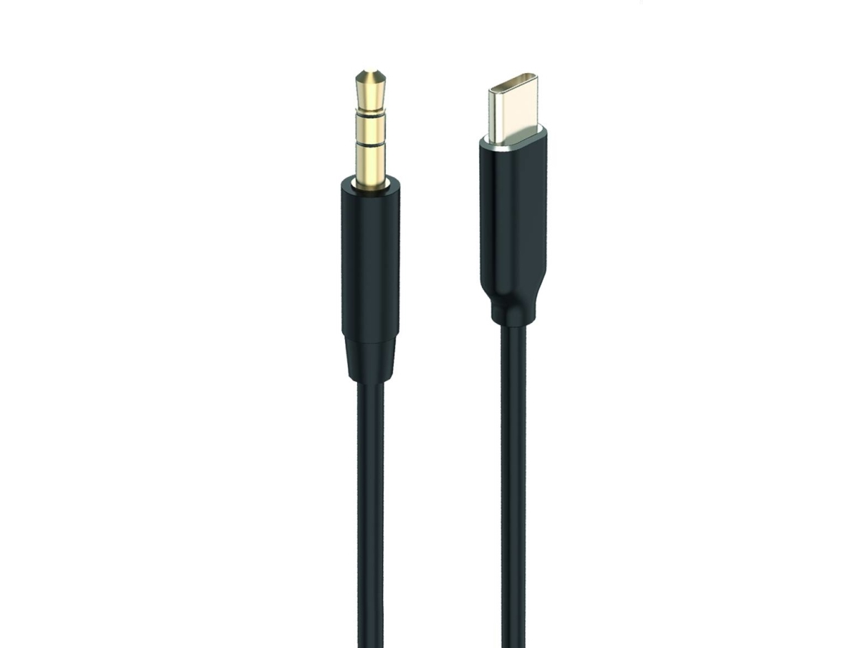 2Go 797219, 3.5Mm, Hanstik, Usb Type-C, Hanstik, 1 M, Sort