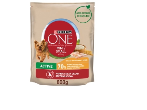 Purina Karma One Mini Active Bogata W Kurczaka Z Ryżem 800G