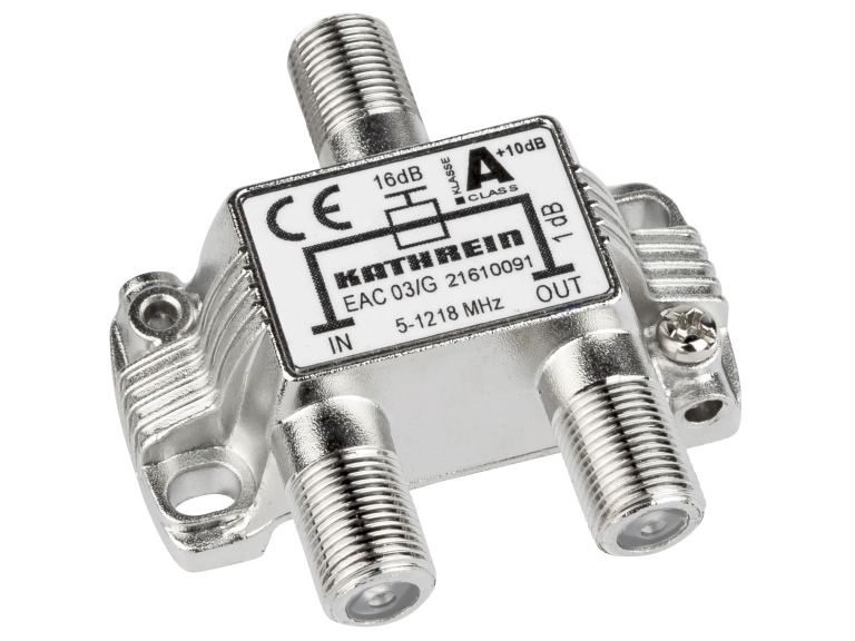 Kathrein EAC 03/G, 75 ohm (O), 5 - 1218 MHz, Sølv, Zink, 1 stk, F