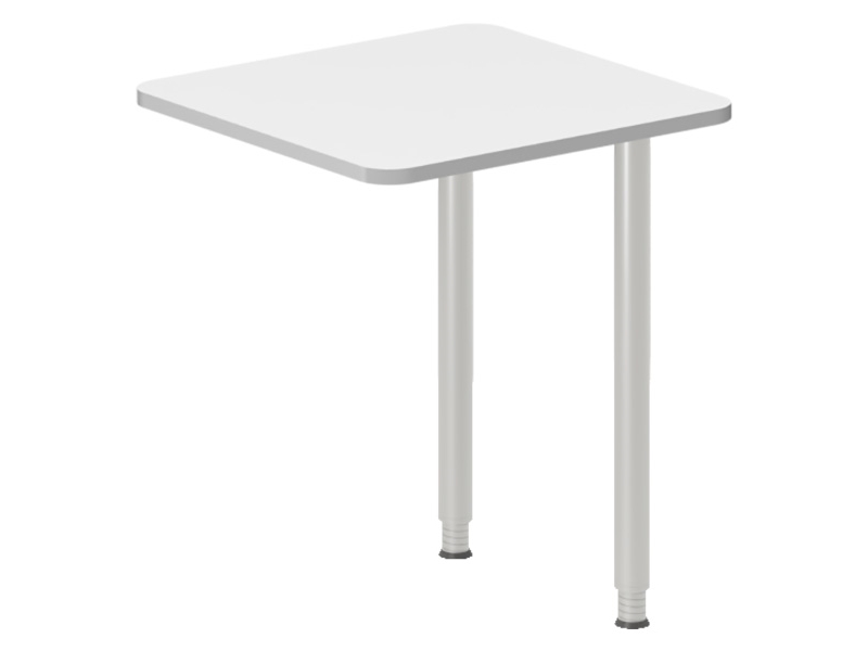 Skrivebord, Tilbyg Dna Hvid 800X600 Mm I-Ben Sort