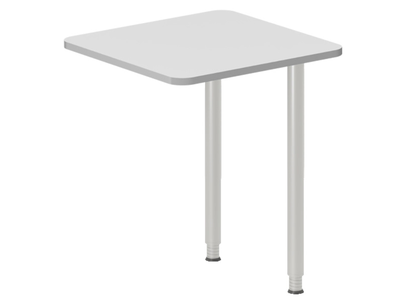 Skrivebord, tilbyg DNA Lys grå 1200x600 mm I-ben Sort