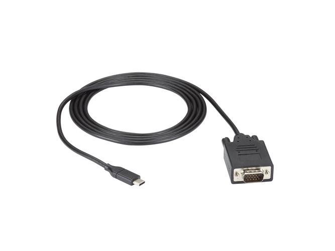 Black Box Va-Usbc31-Vga-006, 1,8 M, Vga (D-Sub), Usb C, Hanstik, Hanstik, Sort