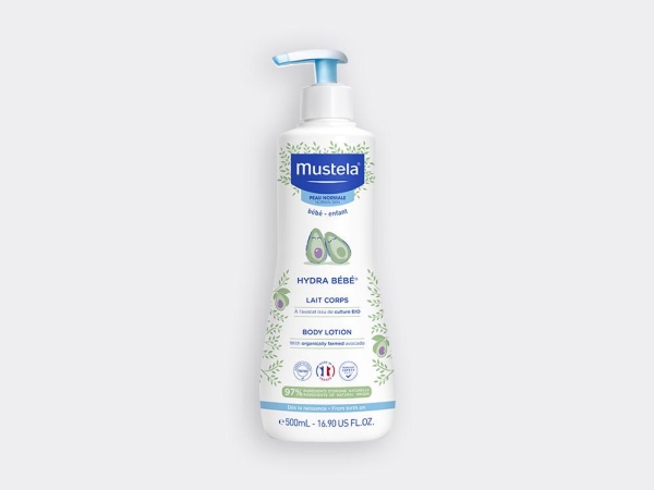 Mustela Hydra Baby Body Milk med avocado BIO 500ml, 500 ml, Dermatologisk testet, 1 stk