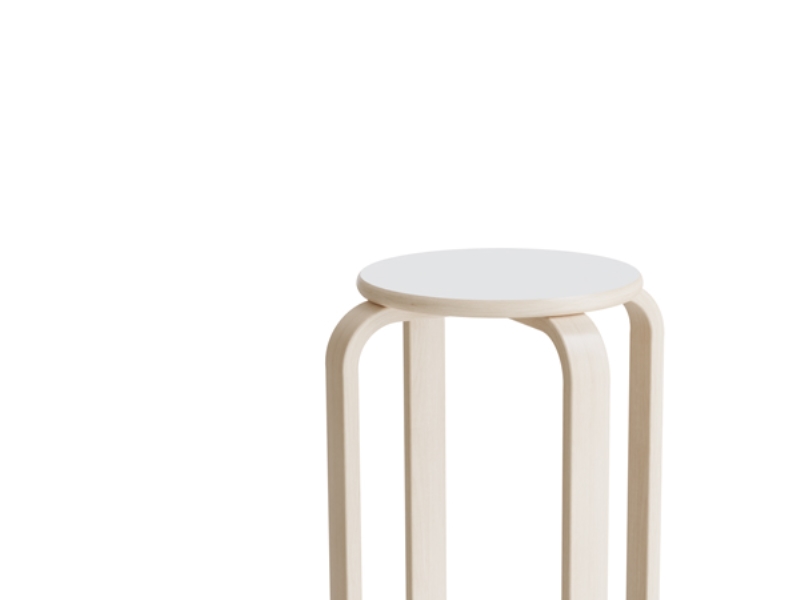 Oscar Hocker 520 Mm Sitz Weißes Laminat Gestell Weißpigmentierte Birkefurnier