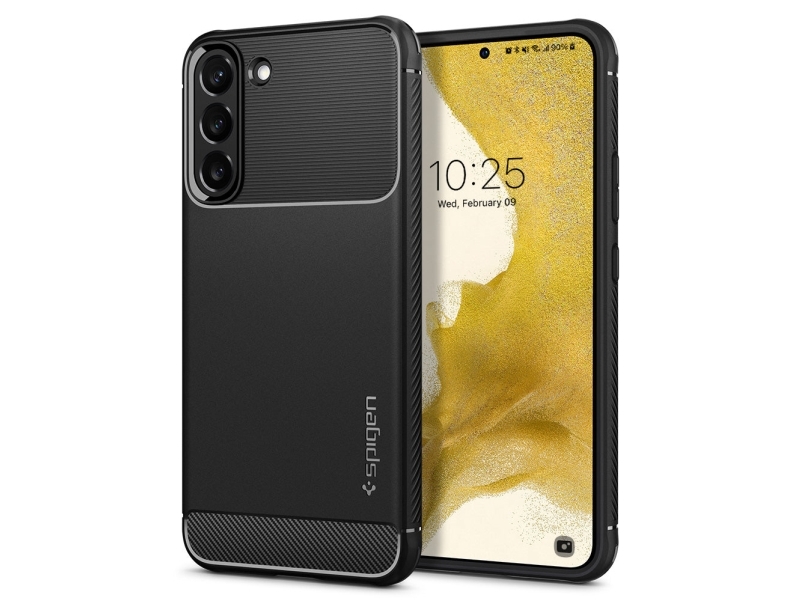 Spigen Rugged Armor, Cover, Samsung, Galaxy S22 5G, 15,5 cm (6.1), Sort