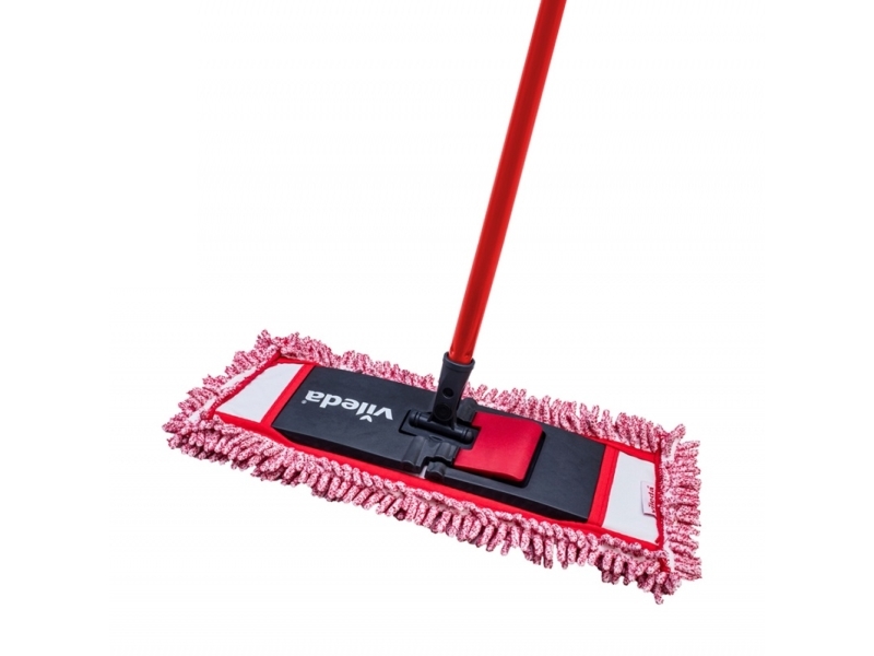Vileda 4023103143593, Mikrofiber, Laminat, Fliser, Træ, Våd, Fiber, Plast, Rød, Hvid