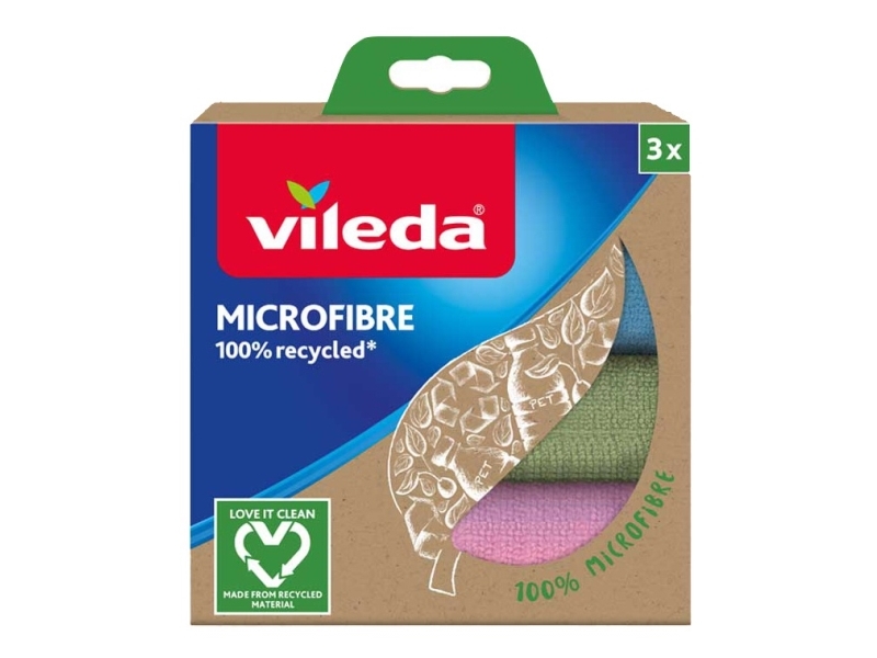 Vileda Vileda mikrofiberklud 100% genanvendt 3-pak 4023103228634 Modsvarer: N/A