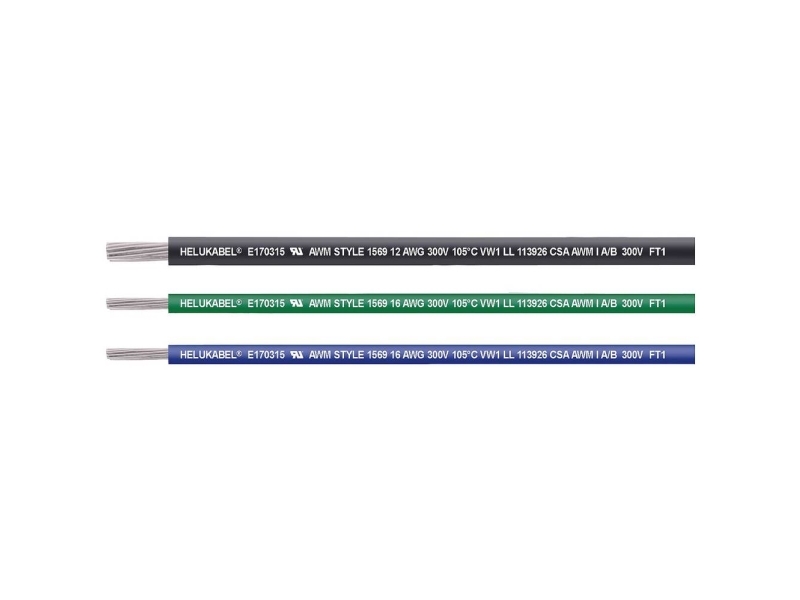 HELU 66403-305 Enkeltleder UL 1569 1 x 0.823 mm² Brun 305 m