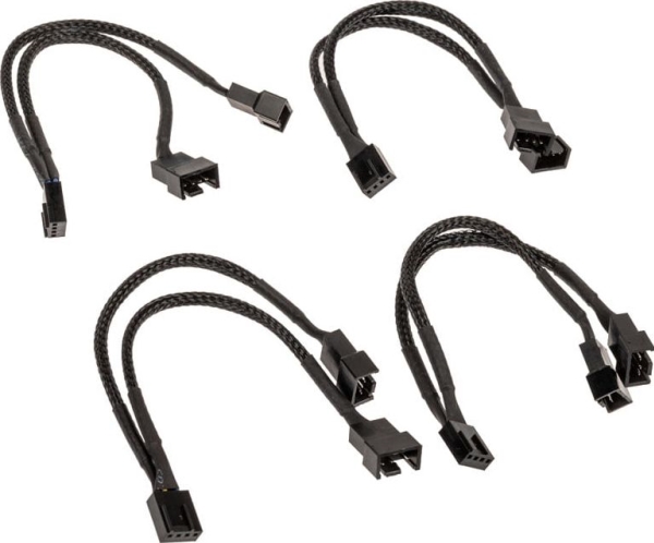 Akasa 4 Pin - 4 Pin X2, Schwarz (Ak-Cbfa04-Kt04)