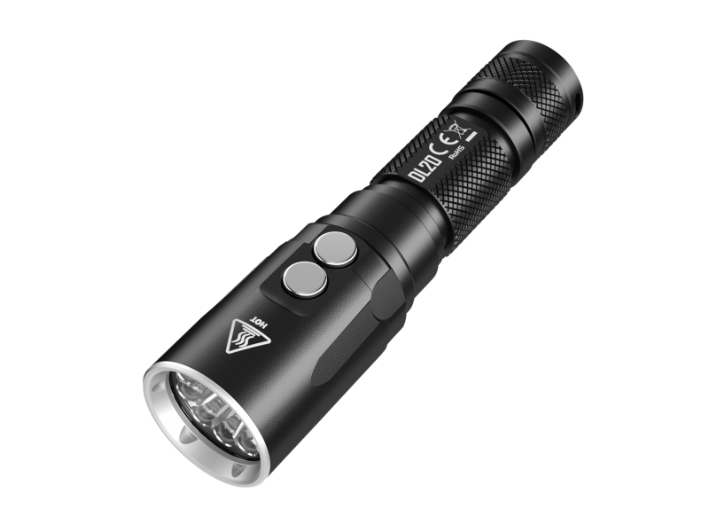 Nitecore Dl20, Hånd Lommelygte, Sort, Led, 1000 Lm, 12400 Candella, 223 M