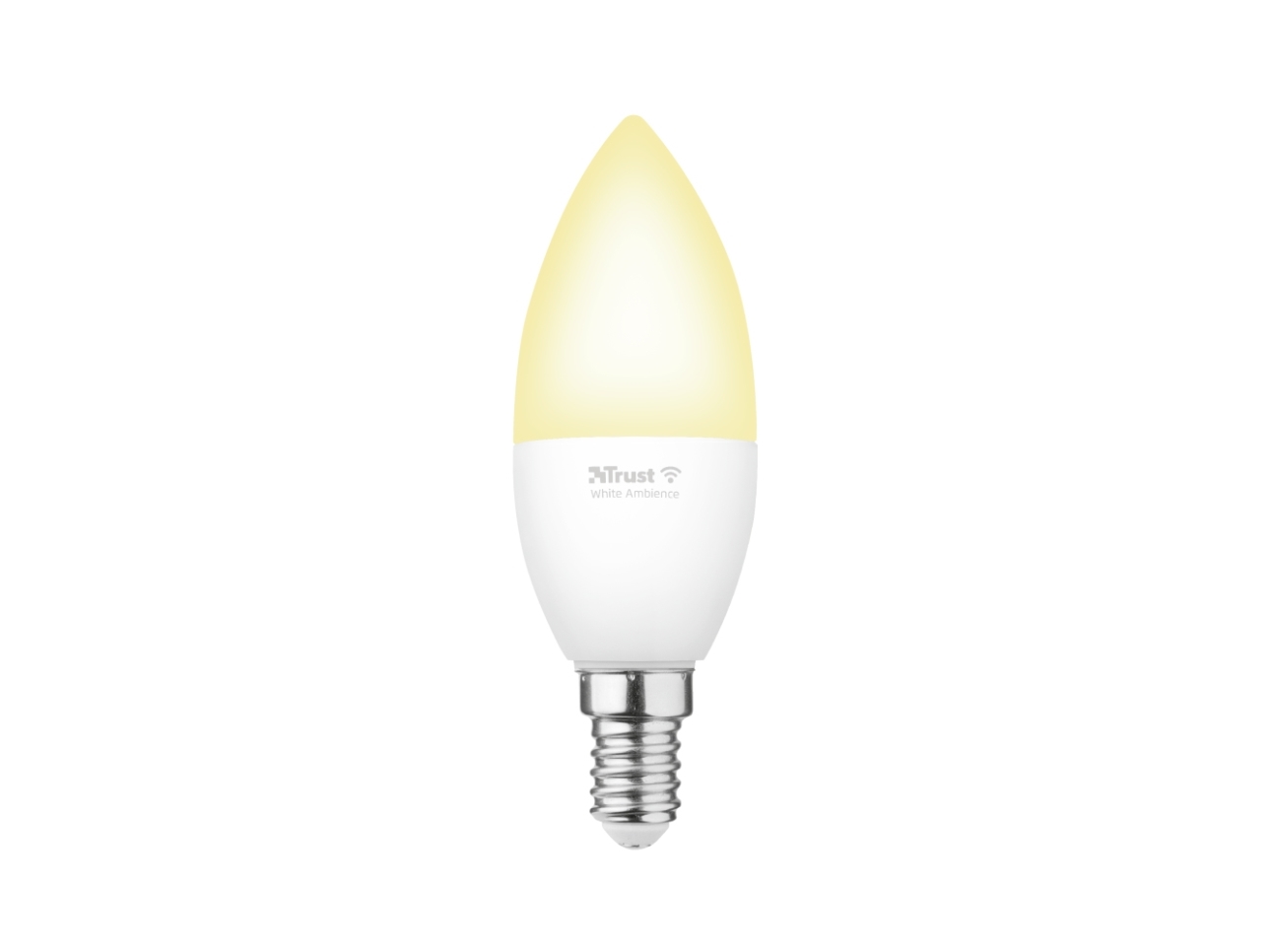 Trust E14 Led Cct Wi-Fi Smart Wifi Led-Lys, Hvid Lysstemning, E14-Stik, Kan Styres Fra Din Smartphone/Tablet