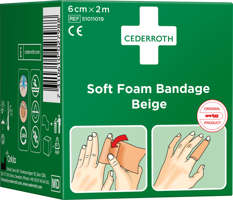 Soft Foam Bandage Beige 6cm x 2m | Kläder & Säkerhet - Säkerhetsutrustning - Första hjälpen | GameStuff