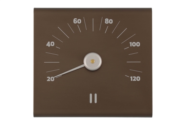 Entspannungs-Sauna-Thermometer, Aluminium, Teer