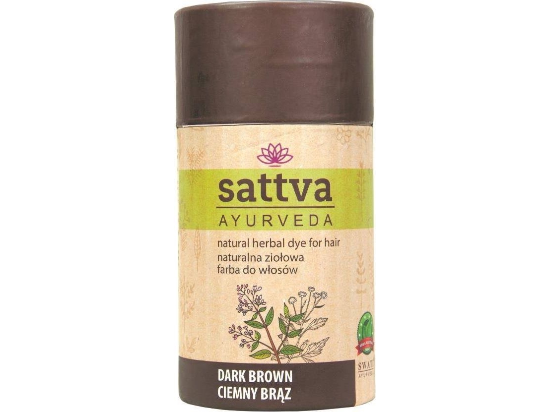 Sattva Sattva_Ayurveda Natural Herbal Dye For Hair Ziołowa Farba Do Włosów Dark Brown 150G
