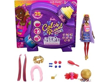 Barbie Barbie Color Reveal Puppe - Party Styling Lila Haar (Hbg38/Hbg40)